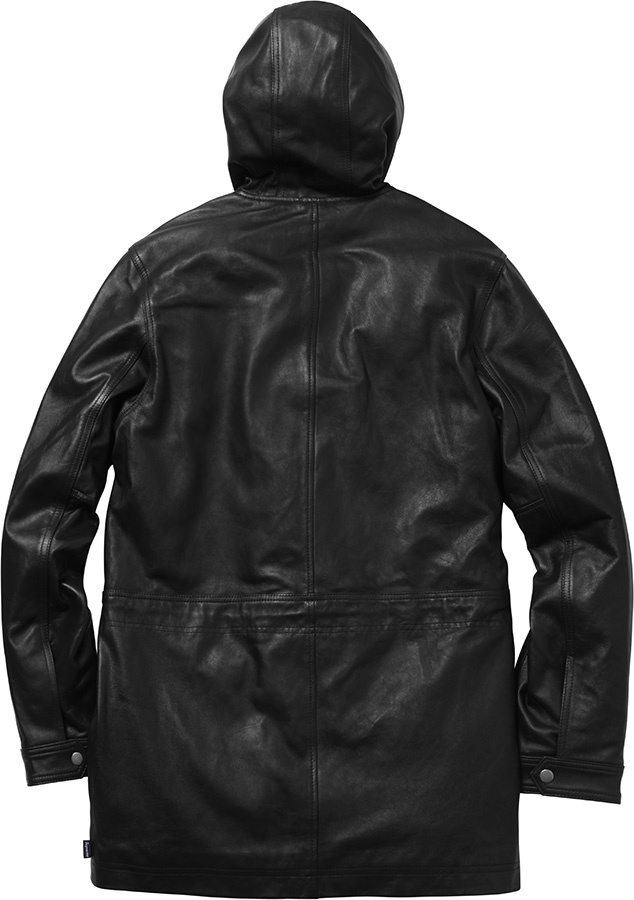 Hooded Leather Parka view 8